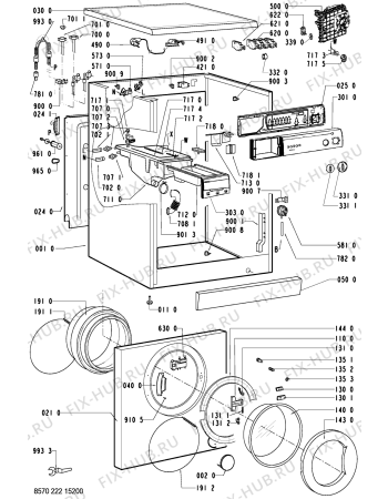 Схема №2 AWM1000 (F092365) с изображением Переключатель для стиральной машины Indesit C00341843