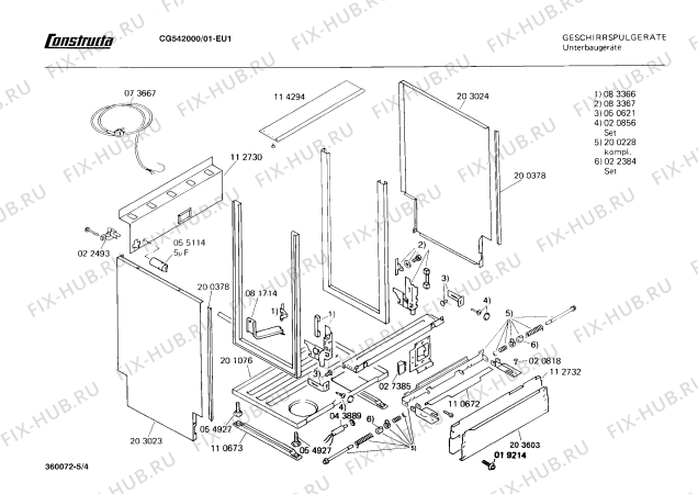 Схема №3 CG5410 CG541 с изображением Панель для посудомойки Bosch 00115547