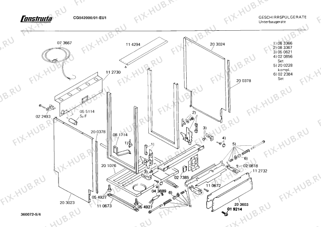 Схема №3 SN772000 с изображением Цоколь для посудомоечной машины Bosch 00203603