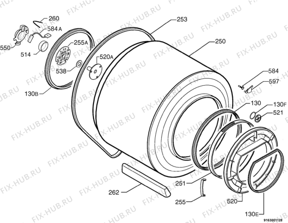 Взрыв-схема комплектующей Privileg 853556_1040 - Схема узла Functional parts 267