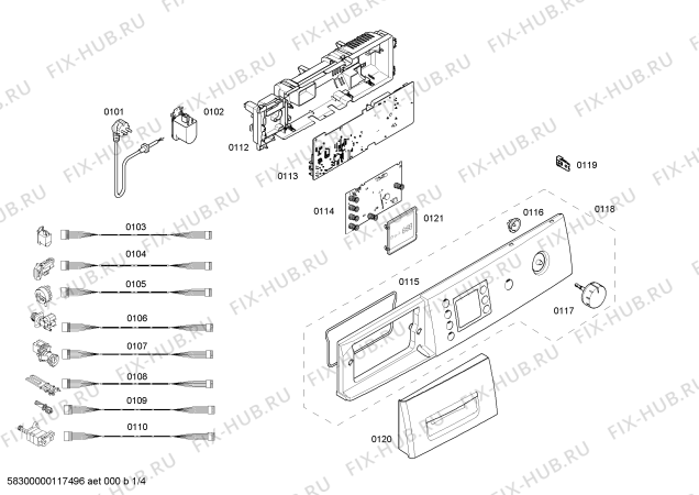 Схема №1 WAE16460BY Maxx 6 с изображением Дисплей для стиральной машины Bosch 00640538