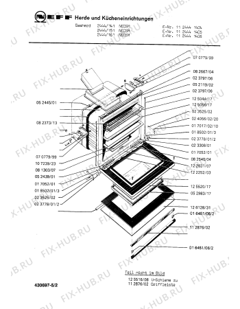 Схема №2 1311446131 1440/41W с изображением Планка для духового шкафа Bosch 00112876