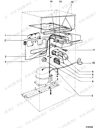 Взрыв-схема холодильника Whirlpool DD320THOR (F016482) - Схема узла