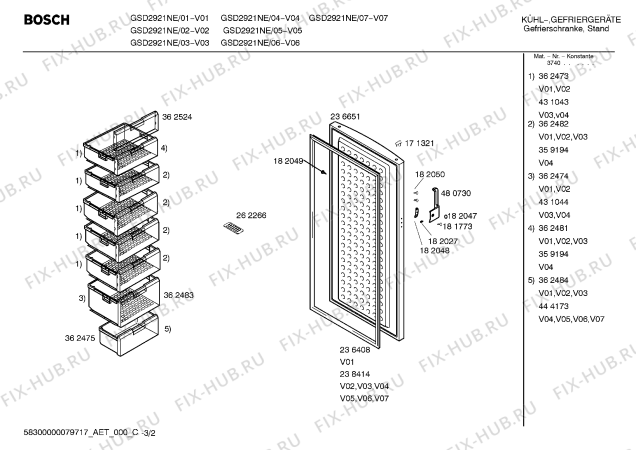 Схема №2 GSD26620 с изображением Панель для холодильной камеры Bosch 00362484