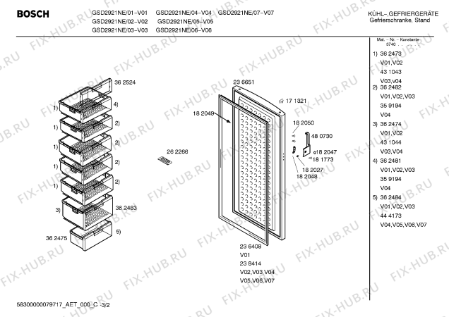 Схема №2 GSD26620 с изображением Панель для холодильной камеры Bosch 00362482