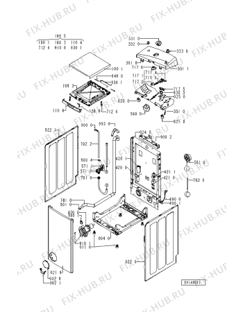 Схема №2 EV 4011 с изображением Декоративная панель для стиральной машины Whirlpool 481245210022