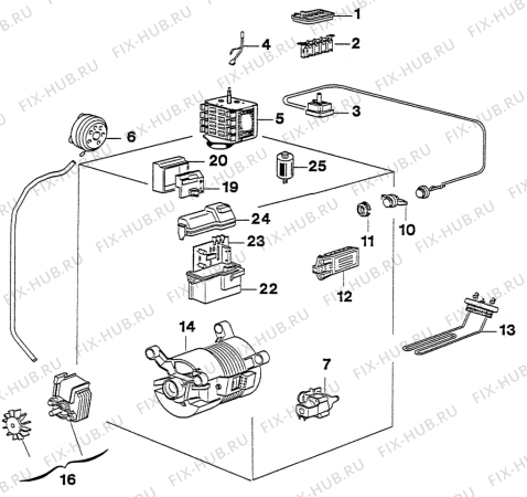 Взрыв-схема стиральной машины Electrolux WH2430 - Схема узла W30 Electrical details E