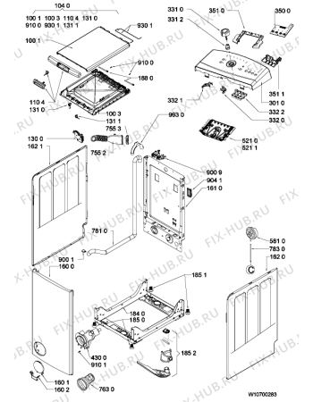 Схема №1 TDLR7221INVERTER с изображением Инструкция по обслуживанию для стиральной машины Whirlpool 488000511689