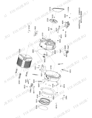 Схема №4 AWZ FS 614 с изображением Тумблер для стиралки Whirlpool 480113100429