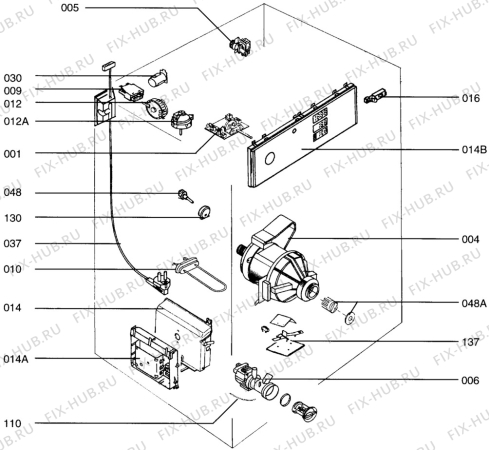 Взрыв-схема стиральной машины Aeg LF86800 - Схема узла Electrical equipment