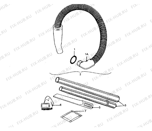 Взрыв-схема пылесоса Electrolux Z1430 - Схема узла Hose