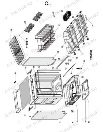 Схема №3 ADPU 502 WH с изображением Обшивка для посудомойки Whirlpool 488000387164