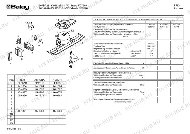 Схема №1 3GH904E/01 с изображением Клемма для холодильной камеры Bosch 00263940