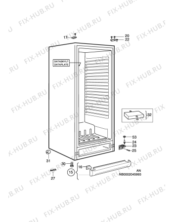 Взрыв-схема холодильника Electrolux ER8310C - Схема узла C10 Cabinet