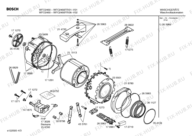 Взрыв-схема стиральной машины Bosch WFO2460FR Bosch Maxx WFO2460  electronique - Схема узла 03