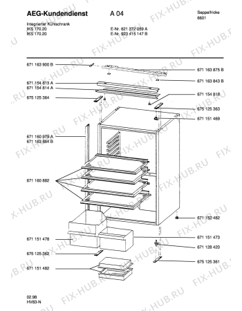 Взрыв-схема холодильника Seppelfricke IKS 1700.20/0186236 - Схема узла Section3