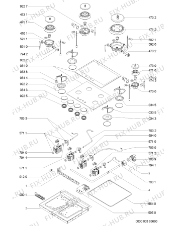 Схема №1 AKM441/WH с изображением Втулка для плиты (духовки) Whirlpool 481244039457