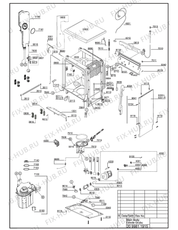 Схема №2 DSFN 1530 X (7670043942) с изображением Панель для электропосудомоечной машины Beko 1731763900