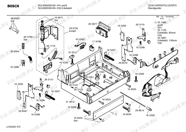 Схема №4 SE30790SK HiSense с изображением Инструкция по установке/монтажу для посудомоечной машины Siemens 00527178