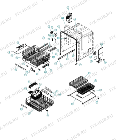 Схема №3 PD17 (472810, DW12.C) с изображением Ящичек для посудомойки Gorenje 468104