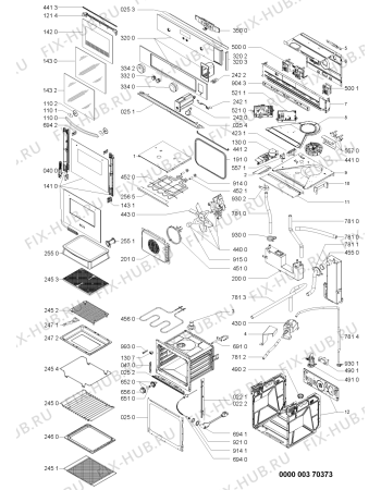 Схема №1 KOSP6610I2 (F090958) с изображением Инструкция по эксплуатации для плиты (духовки) Indesit C00351670