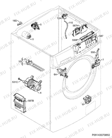 Взрыв-схема стиральной машины Ikea RENLIGFWM 10219654 - Схема узла Electrical equipment 268