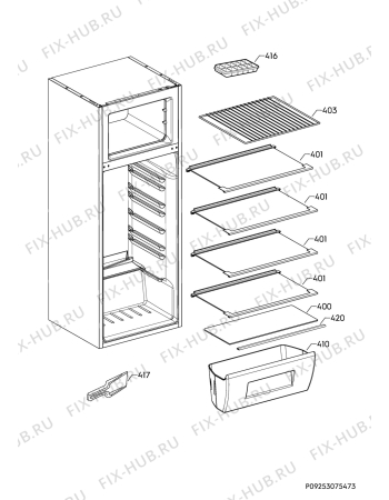 Взрыв-схема холодильника Electrolux IK2685TL - Схема узла Internal panels