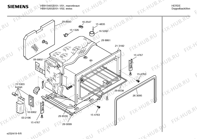 Схема №4 HB91520GB с изображением Панель управления для духового шкафа Siemens 00299202