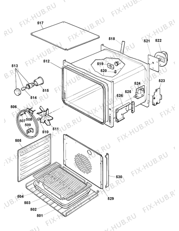 Схема №3 BU72N (F031616) с изображением Обшивка для электропечи Indesit C00225293