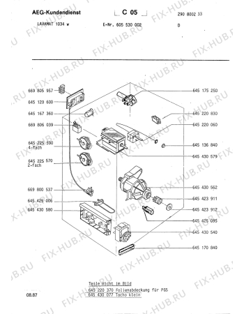 Взрыв-схема стиральной машины Aeg LAV1034 W - Схема узла Section4