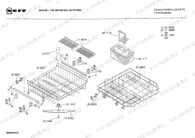 Схема №2 195306864 5223.22I с изображением Панель для посудомойки Bosch 00118372