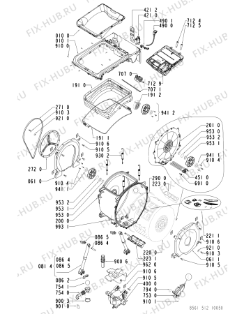 Схема №1 AWT 5125 с изображением Обшивка для стиралки Whirlpool 481245215775