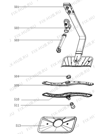 Взрыв-схема посудомоечной машины Mora SM631W (494599) - Схема узла 05