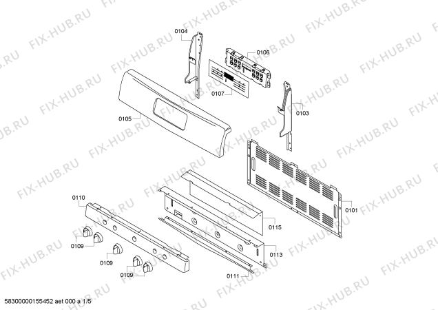 Схема №3 HGS5L53UC с изображением Крышка для электропечи Bosch 00649308