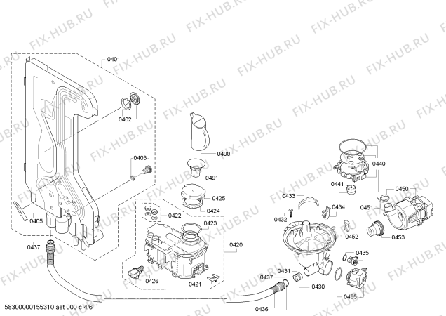 Схема №3 SMS40A02GB с изображением Панель управления для посудомоечной машины Bosch 00705381