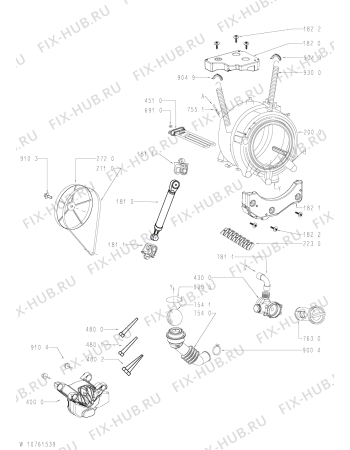Схема №1 PWF 5848 с изображением Кнопка, ручка переключения для стиральной машины Whirlpool 481071425361