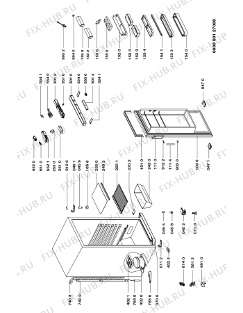 Схема №1 KR 3456/2 с изображением Дверь для холодильной камеры Whirlpool 481244268852