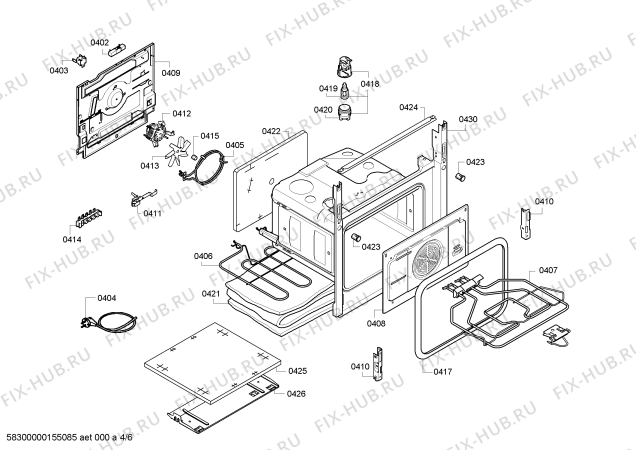 Схема №4 HGV74W220N с изображением Столешница для плиты (духовки) Bosch 00248833
