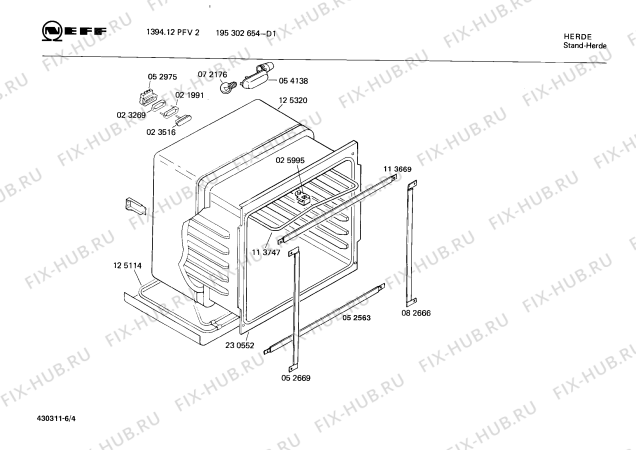 Схема №3 195302110 1384.11PEF с изображением Панель для электропечи Bosch 00113754