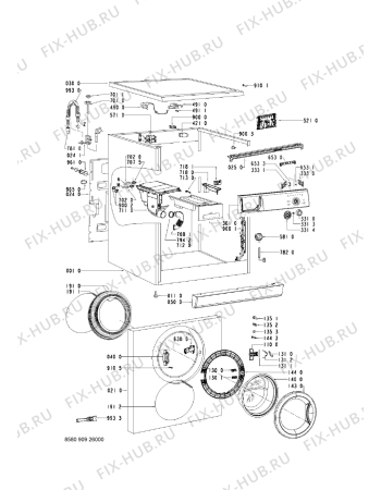 Схема №2 LOE 61000 с изображением Декоративная панель для стиралки Whirlpool 480111100456