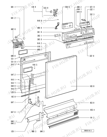 Схема №1 GSF 7297 TW-WS с изображением Обшивка для посудомойки Whirlpool 481245370666