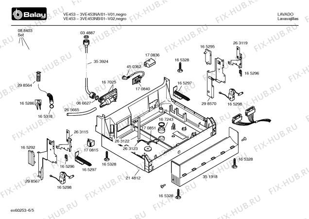 Схема №3 3VI423NB VI423 с изображением Переключатель для посудомойки Bosch 00186957