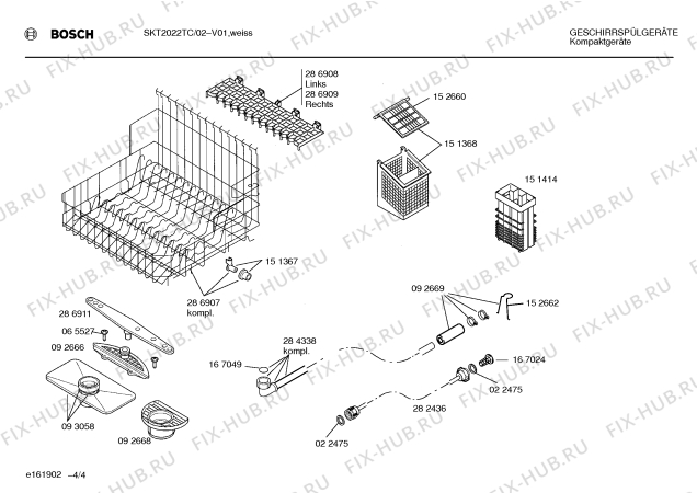 Взрыв-схема посудомоечной машины Bosch SKT2022TC - Схема узла 04