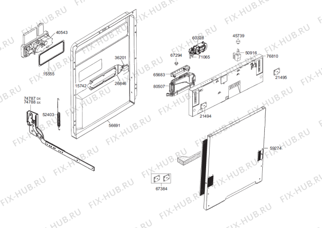 Взрыв-схема посудомоечной машины Gorenje UPO D452i   -White (900000895, D4521) - Схема узла 02