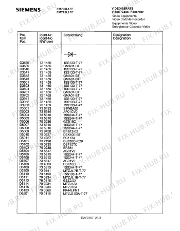 Схема №9 FM705L1FF с изображением Инструкция по эксплуатации для видеотехники Siemens 00530858