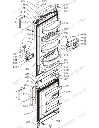 Взрыв-схема холодильника Gorenje RK67365SA (150966, HZOKS3766PBF) - Схема узла 02