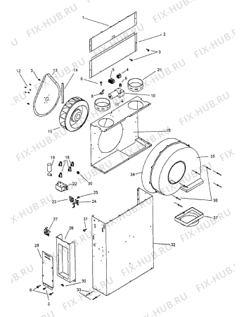 Взрыв-схема вытяжки Zanussi DDD100X - Схема узла Motor