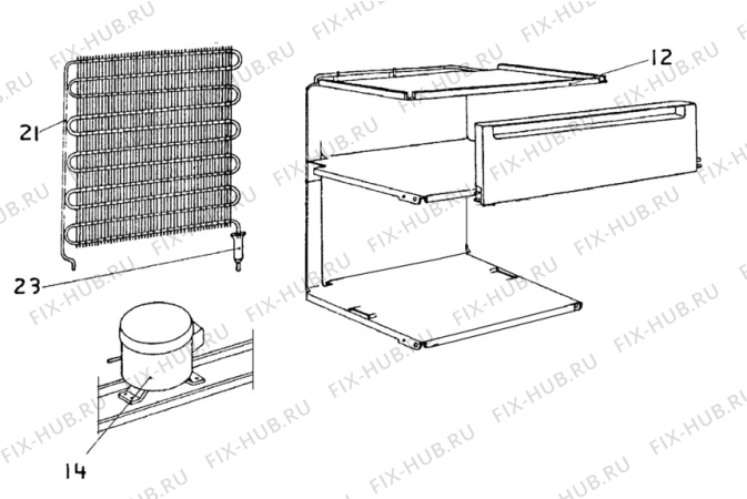 Взрыв-схема холодильника Zanussi ZVC120T - Схема узла C10 Cold, users manual