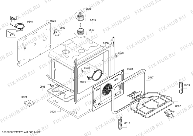Схема №3 HXA090D50 с изображением Газовый кран для духового шкафа Bosch 12022206