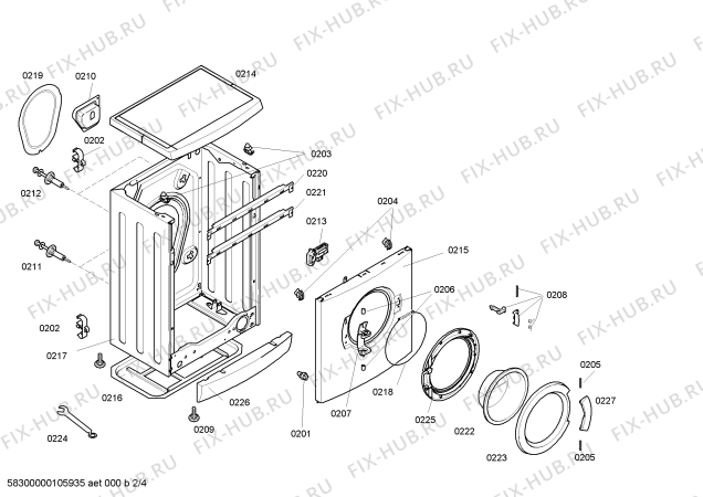 Схема №2 WXS1062OE SIWAMAT XS 1062 с изображением Панель управления для стиралки Siemens 00434559